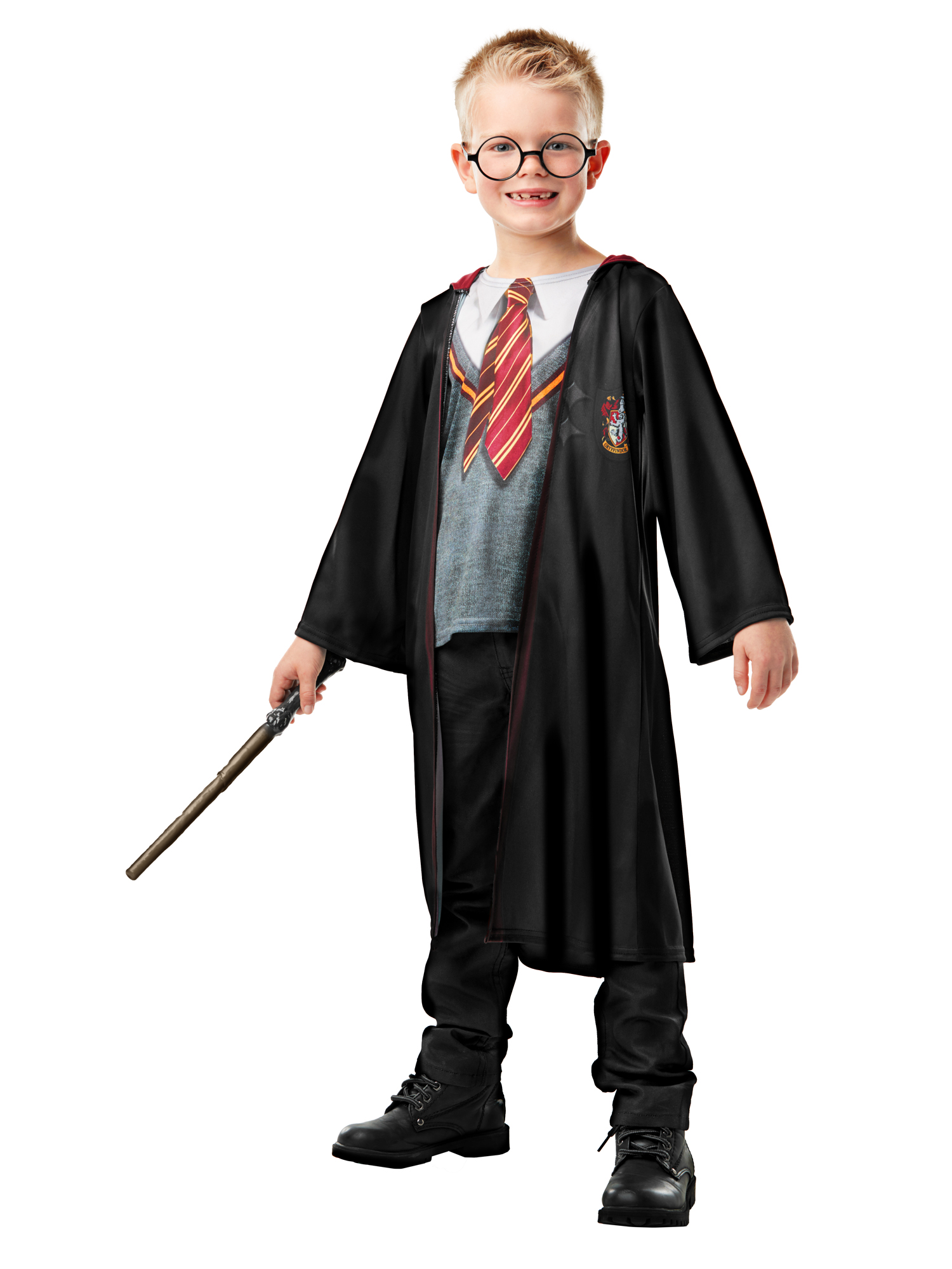 rubies-harry-potter-kost-m-gryffindor-umhang-brille-zauberstab image 1