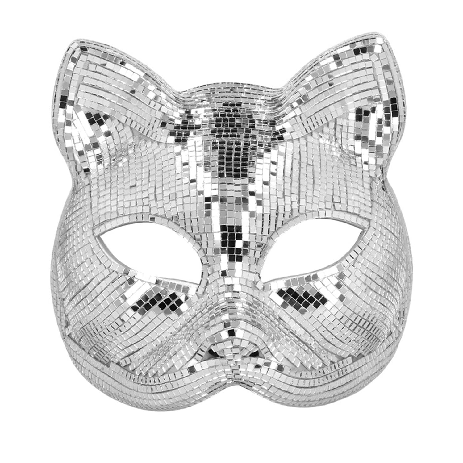 boland-masks-katzenmaske-disco-cat-silber-mosaik image 2