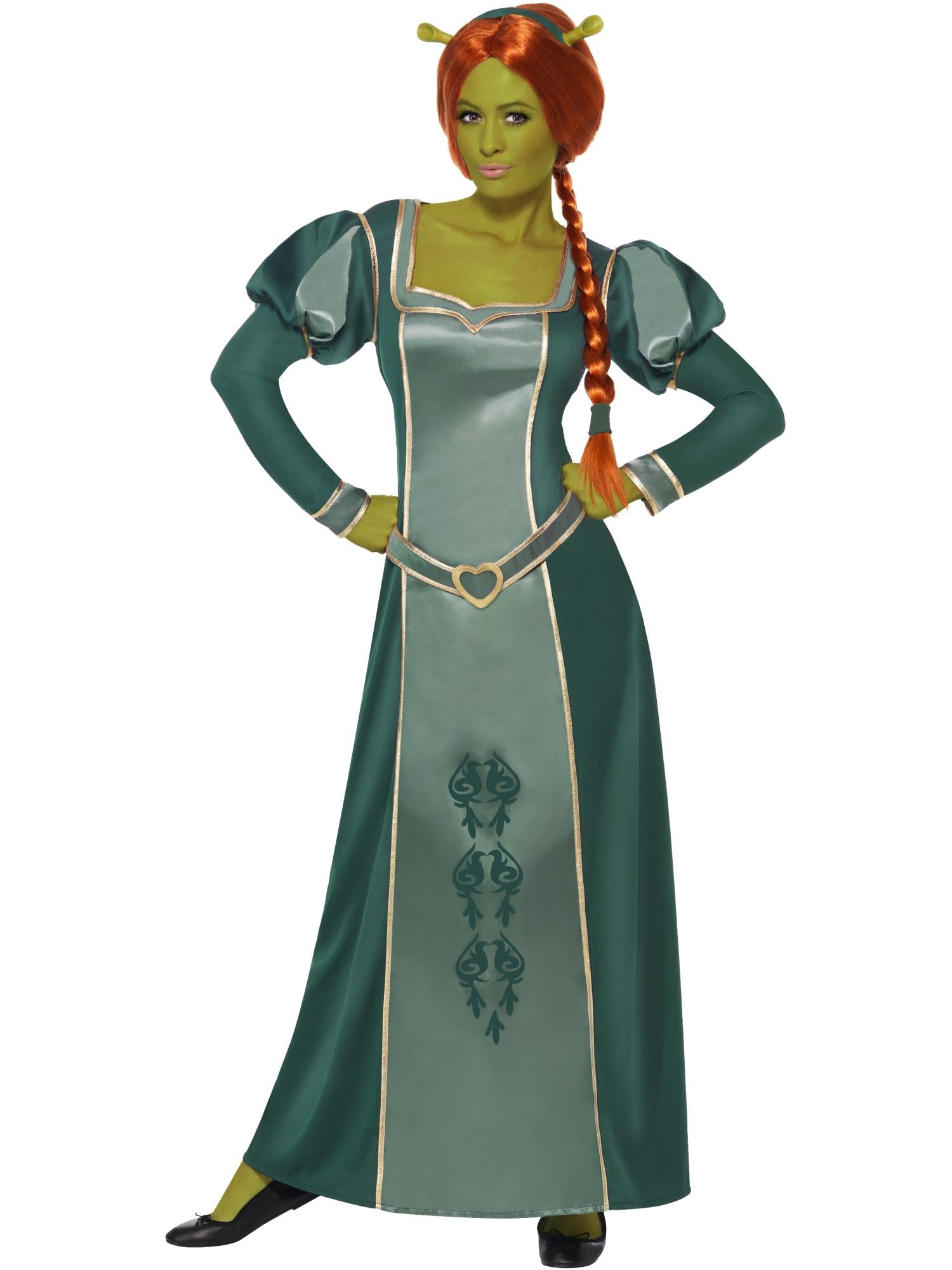 smiffys-fever-shrek-fiona-kost-m-kleid-per-cke-gr-n-m image 1