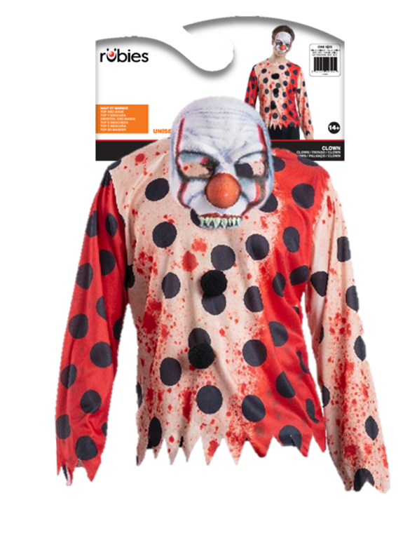 rubies-horror-clown-kost-m-top-maske-m-l image 2
