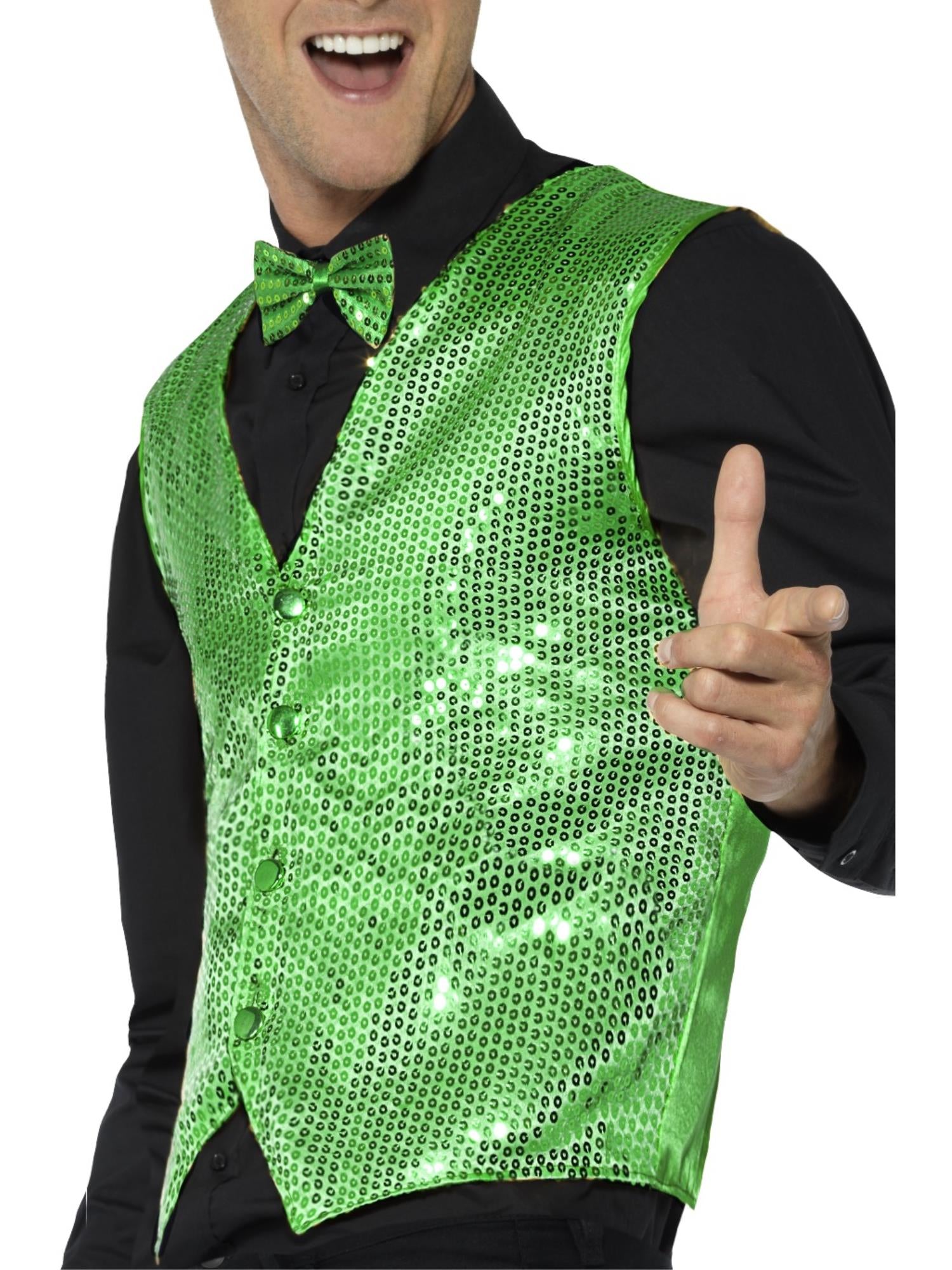 smiffys-fever-paillettenweste-gr-n-herren-gr-m image 3