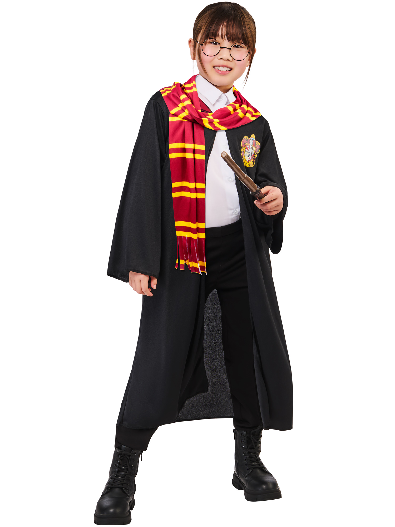 rubies-gryffindor-schal-gestreift-rot-gold-mit-fransen image 3