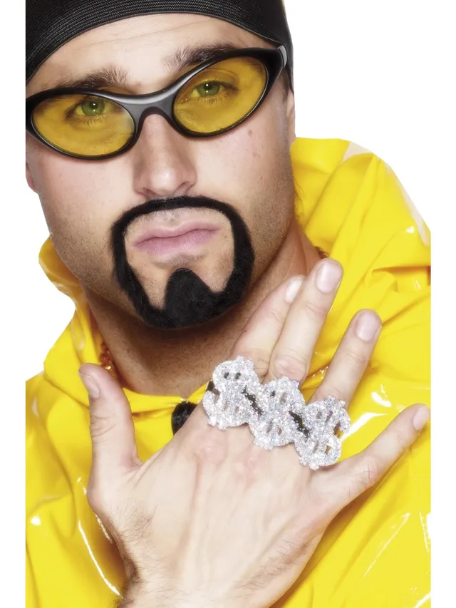 smiffys-fever-dollar-rapper-ring-silber-3er image 1