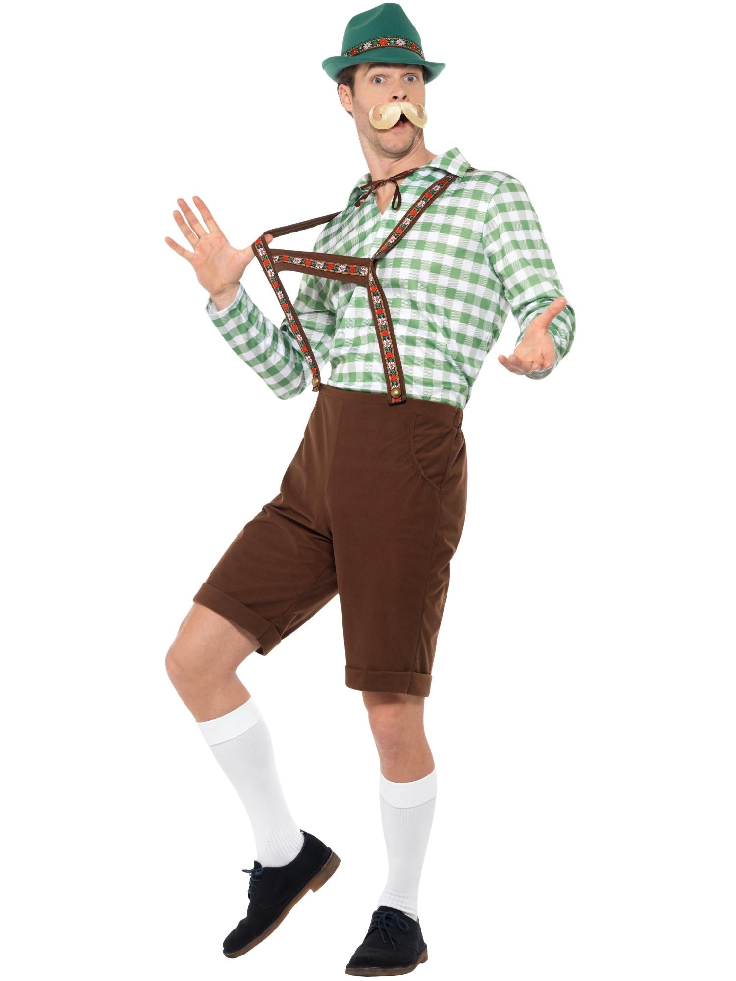 smiffys-fever-alpine-bavarian-kost-m-herren-lederhose-gr-n image 4