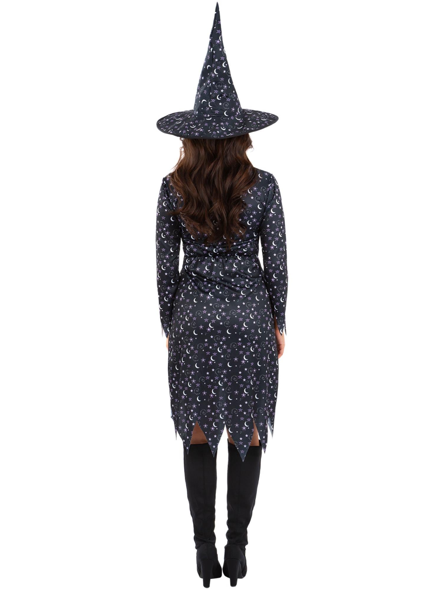 smiffys-fever-moon-stars-hexenkost-m-kleid-hut-schwarz image 2