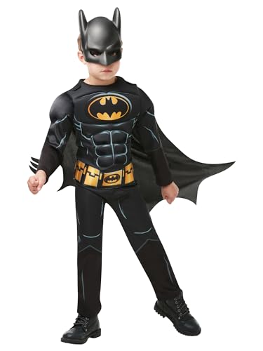 rubie-s-deluxe-batman-kinderkost-m-9-10-jahre-schwarz-muskelanzug image 8