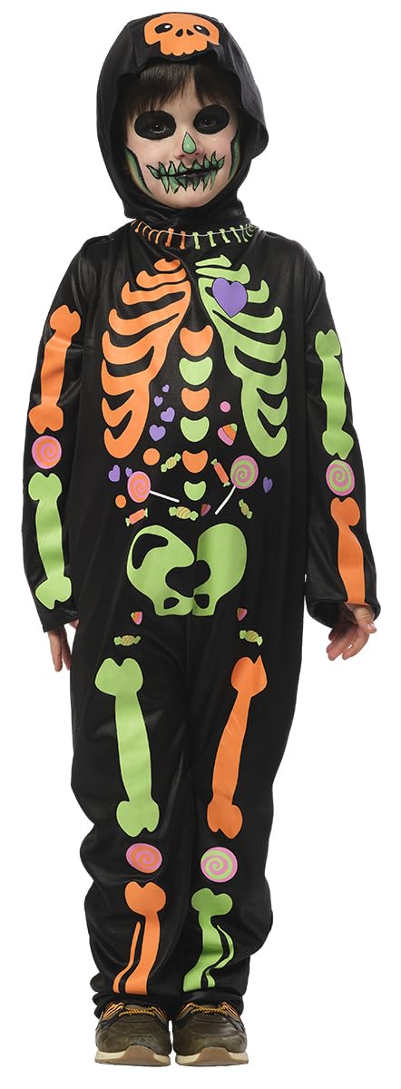 rubie-s-deluxe-skelett-kost-m-kinder-glow-in-dark-mit-m-tze image 1