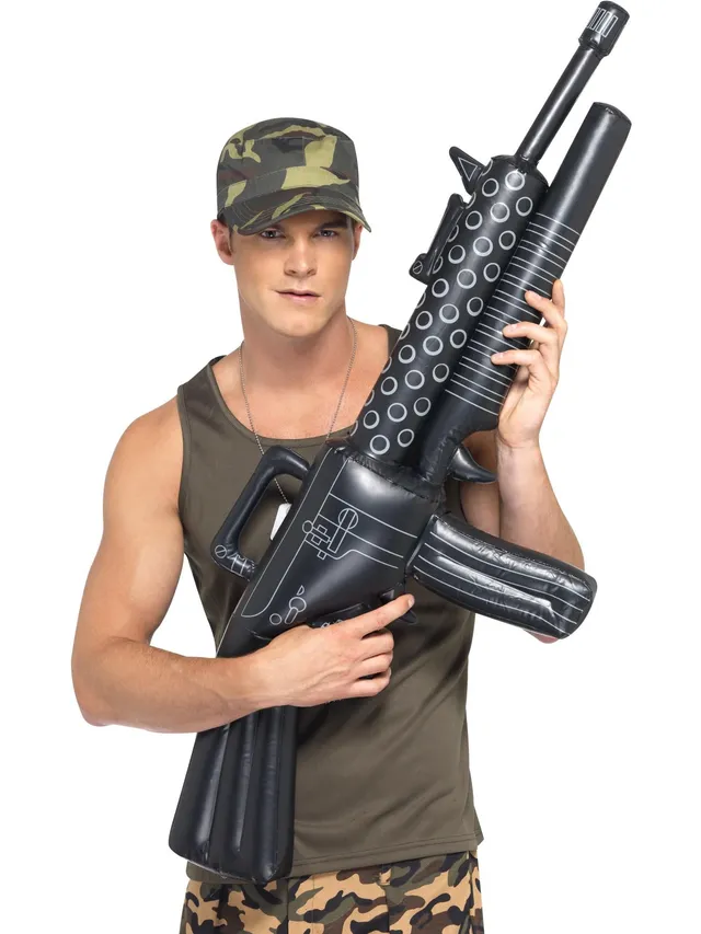 smiffys-time4fun-maschinengewehr-aufblasbar-schwarz-112-cm image 1