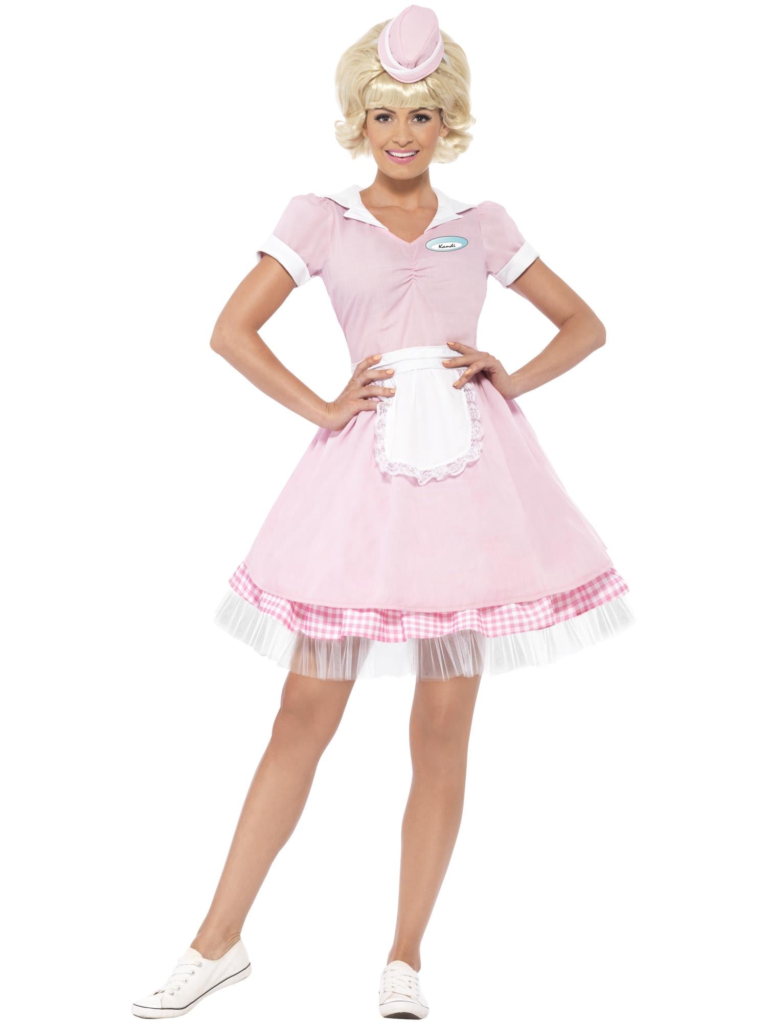 smiffys-fever-50s-diner-girl-kost-m-pink-gr-m-kleid image 1