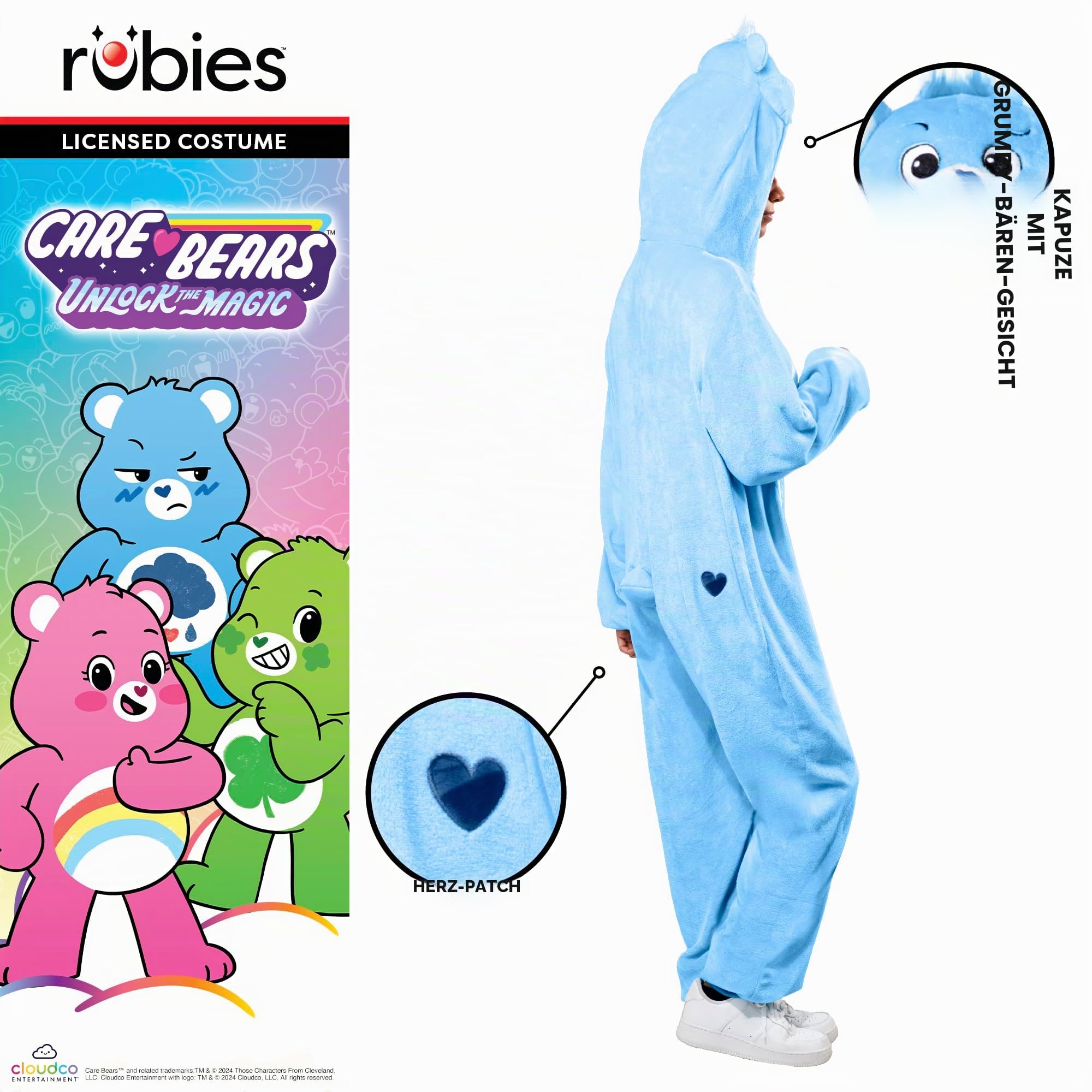 rubie-s-deluxe-grumpy-bear-jumpsuit-m-care-bears-kost-m image 3