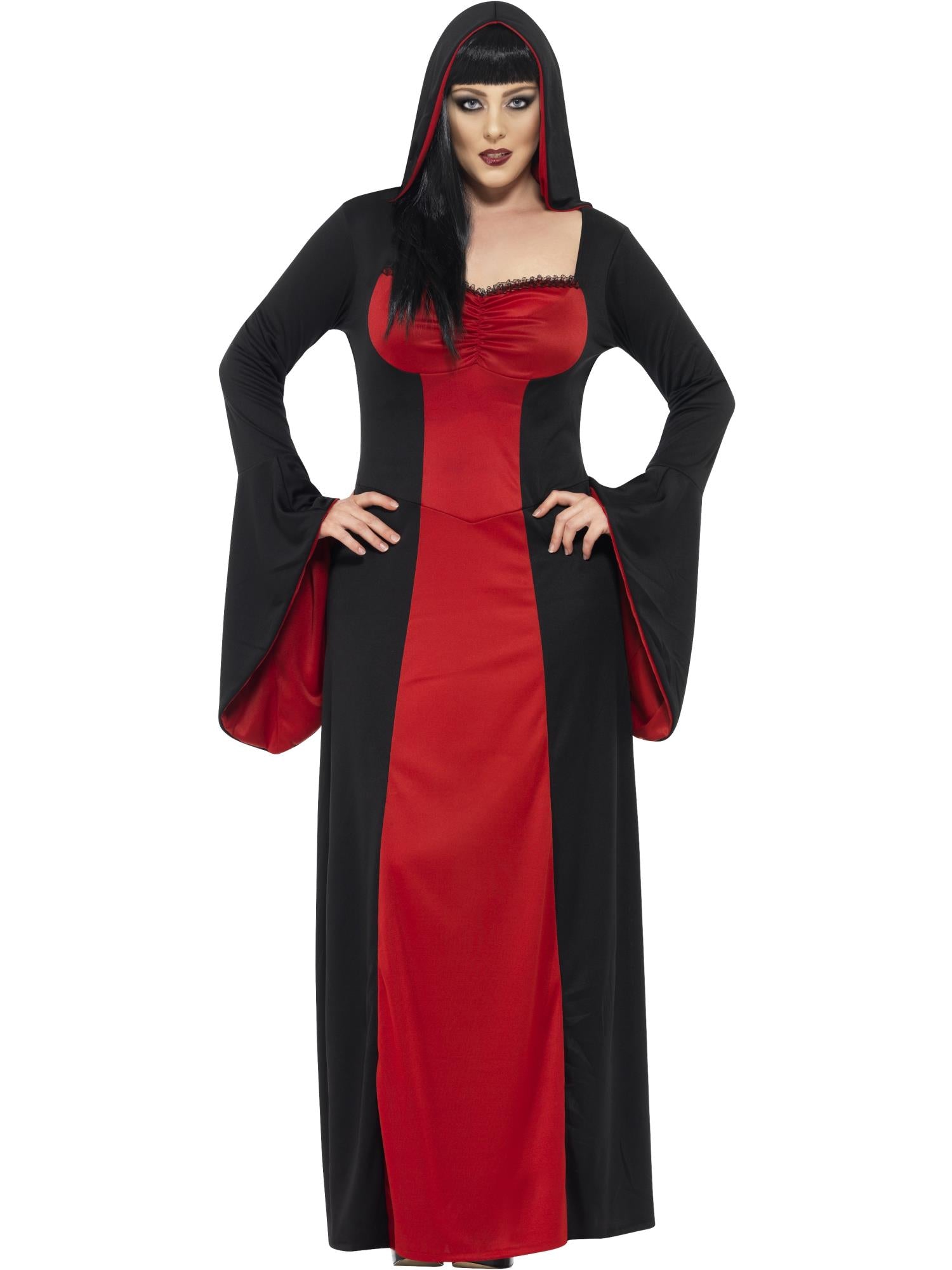 smiffys-fever-dark-temptress-kost-m-kleid-rot-schwarz-gr-l image 4