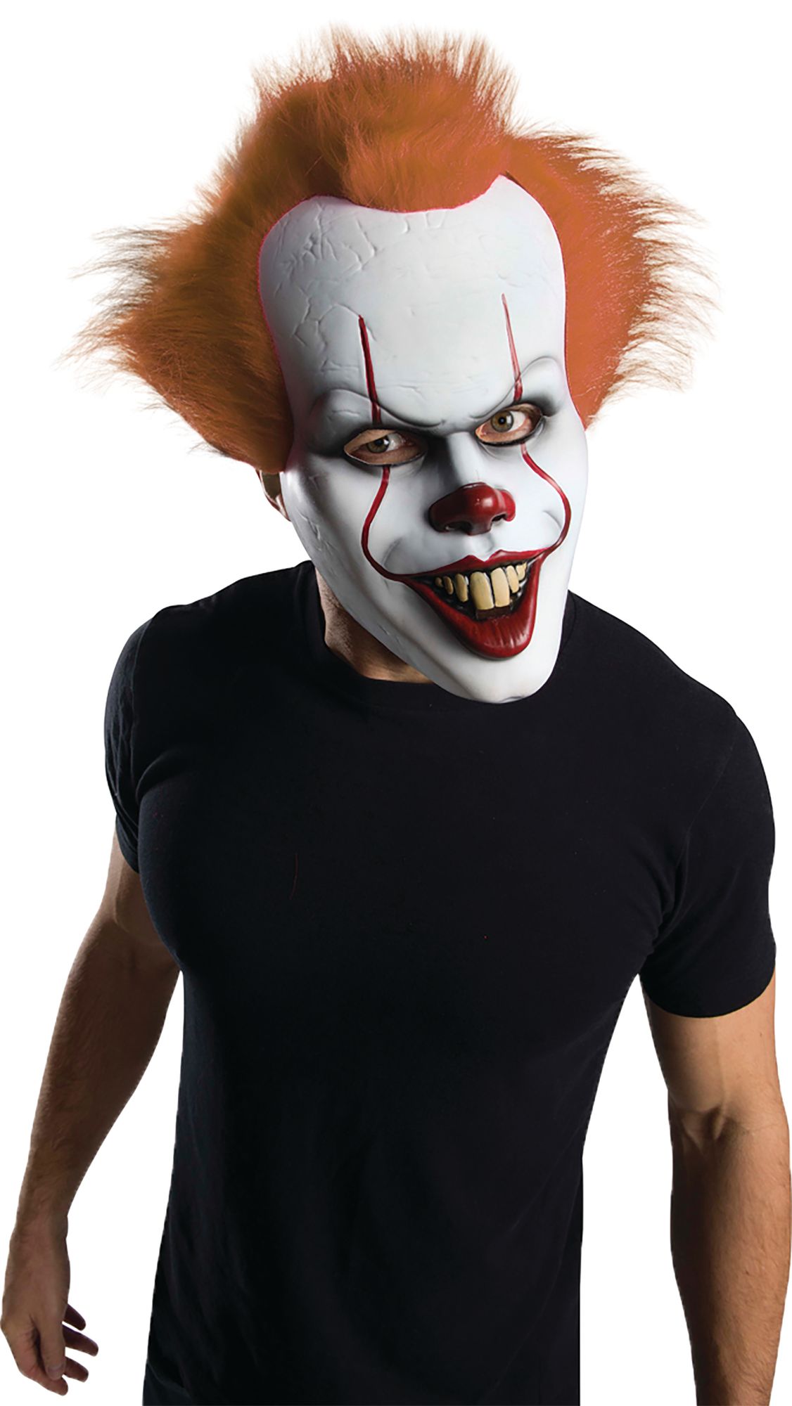 rubies-grippe-sou-clown-maske-erwachsene-pvc-mit-per-cke image 1