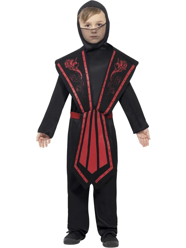 smiffys-fever-ninja-kost-m-kinder-schwarz-gr-m-7-9 image 1