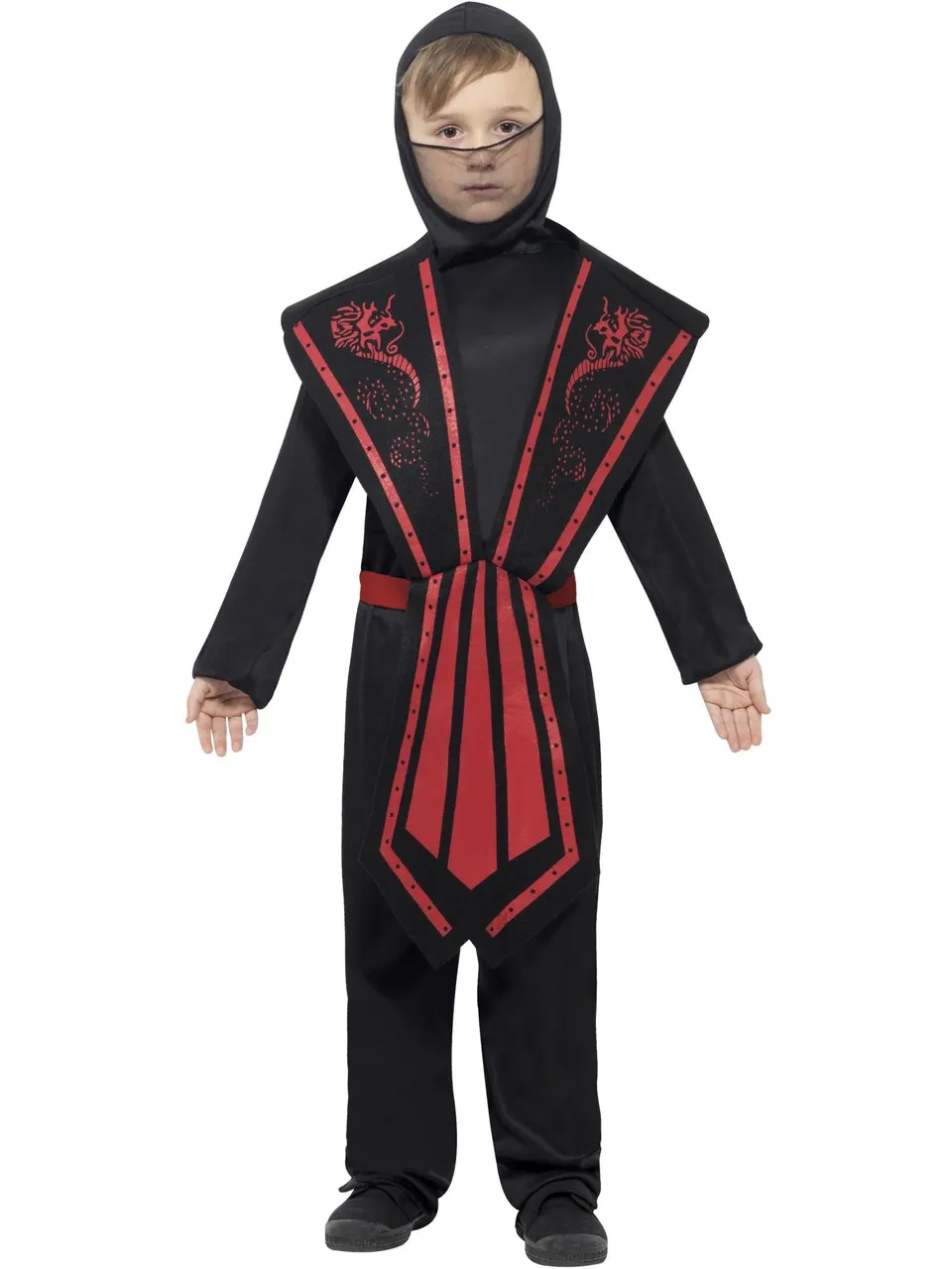 smiffys-fever-ninja-kost-m-kinder-schwarz-gr-m-7-9 image 1