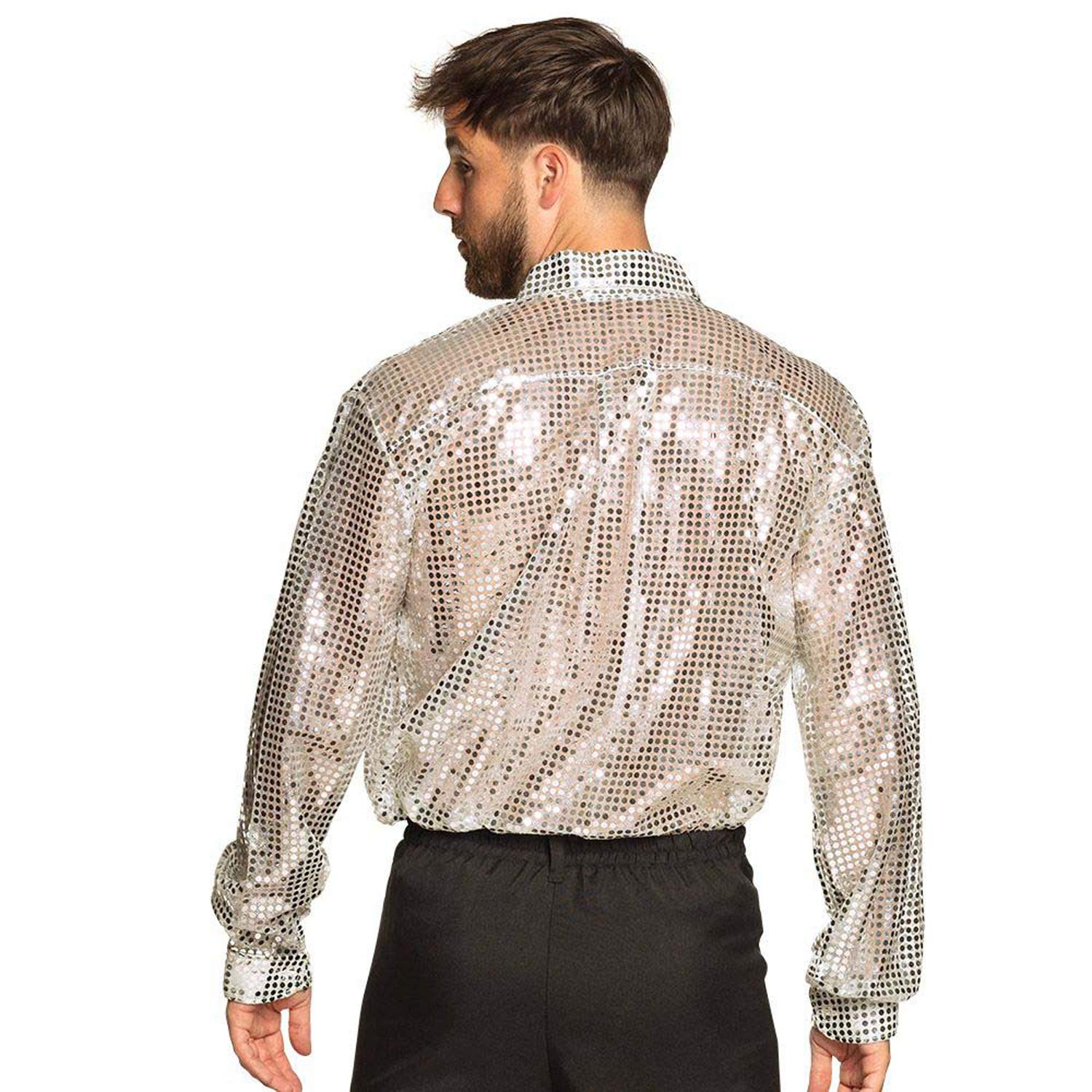 boland-accessories-disco-shirt-herren-silber-pailletten-xxl image 2