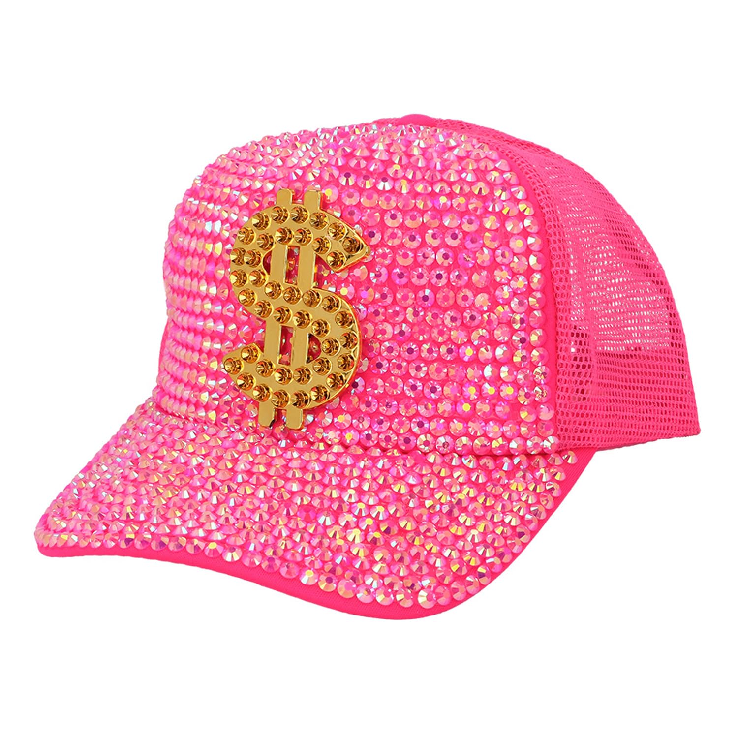 boland-neon-uv-dollar-cap-pink-mit-strass image 2