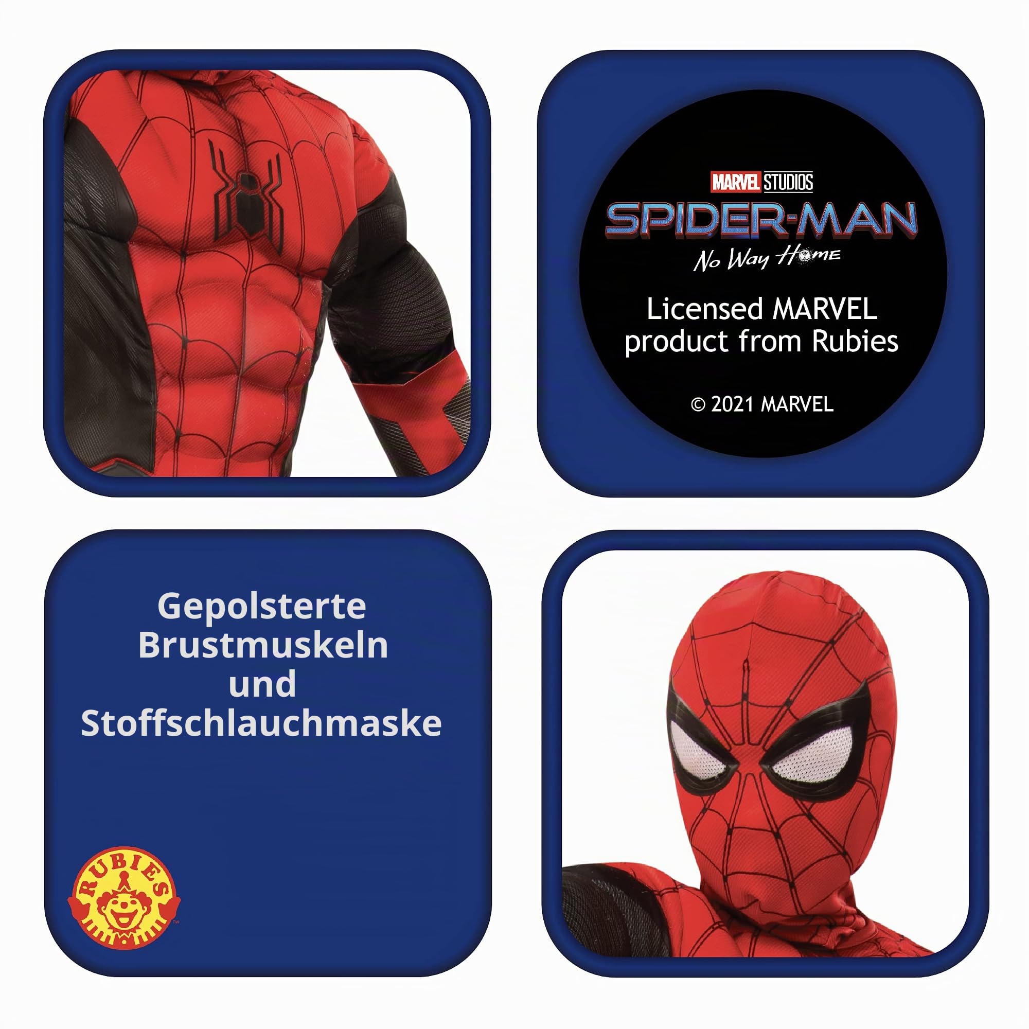 rubie-s-deluxe-spider-man-kinderkost-m-schwarz-rot-gr-e-s-3-4-jahre image 3