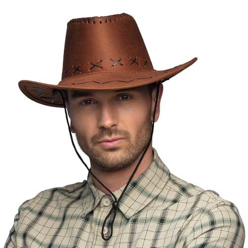 boland-accessories-cowboy-hut-braun-lederoptik-herren image 5