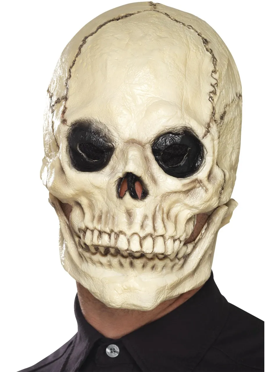 smiffys-makeup-fx-skull-latexmaske-wei-bewegliches-kinn image 1