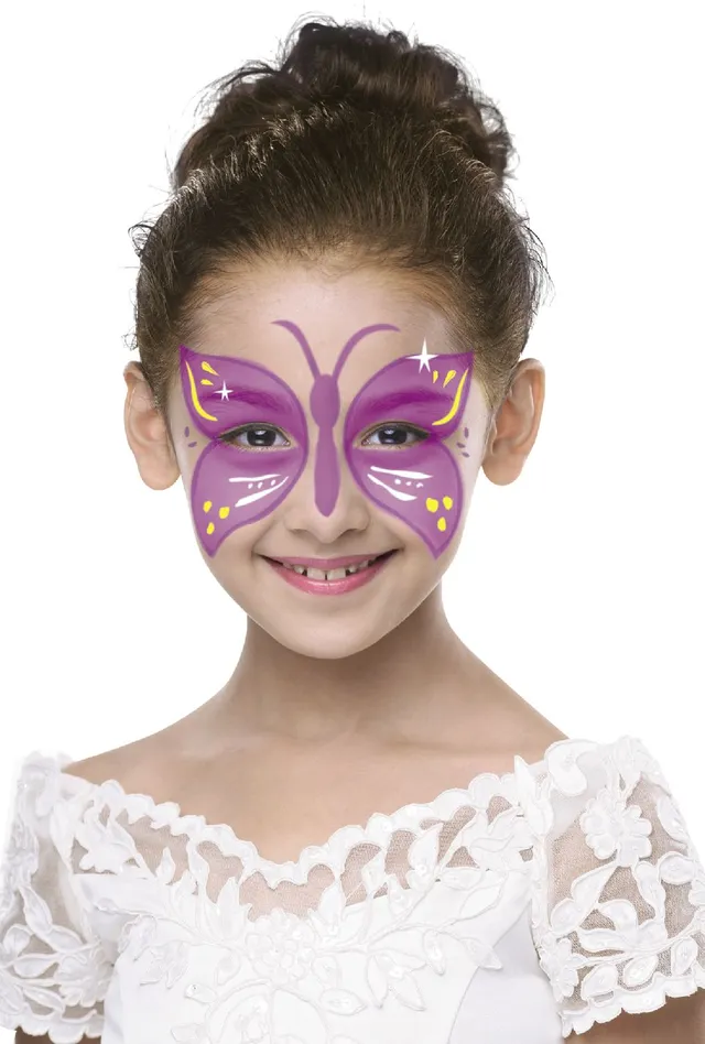 rubie-s-schmetterling-schminkpalette-kinder-4-farben-pinsel image 1