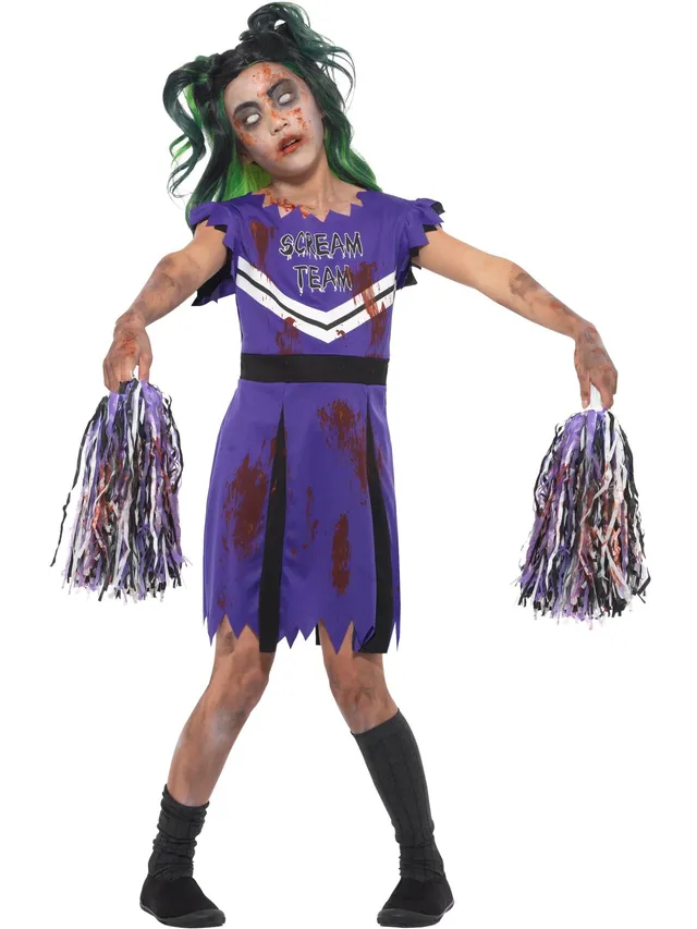 smiffys-fever-dark-cheerleader-kinderkost-m-m-7-9-jahre-lila image 1