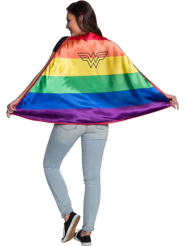 rubie-s-deluxe-dc-wonder-woman-pride-cape-one-size image 1