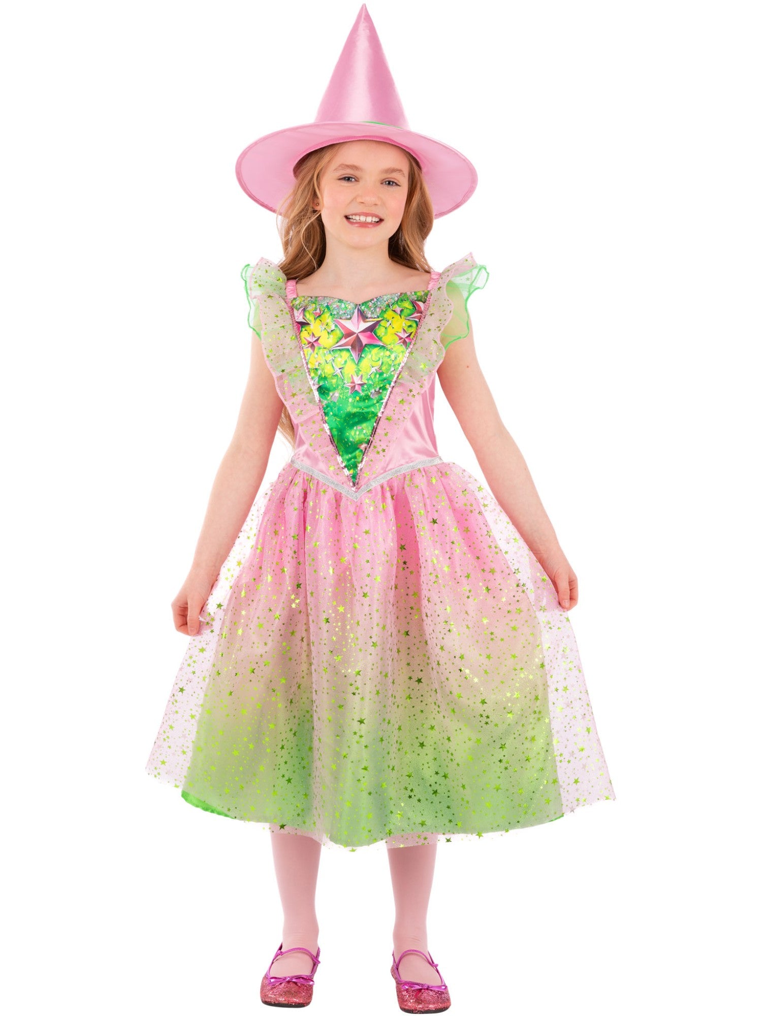 smiffys-fever-good-witch-kost-m-m-dchen-rosa-gr-n-l-10-12 image 4