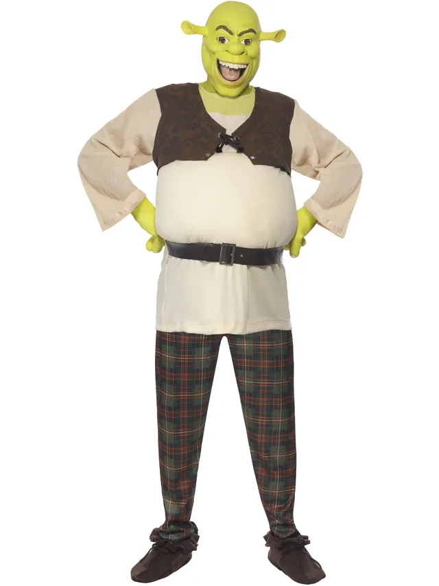 smiffys-fever-shrek-kost-m-herren-gr-n-m-l-maske image 1