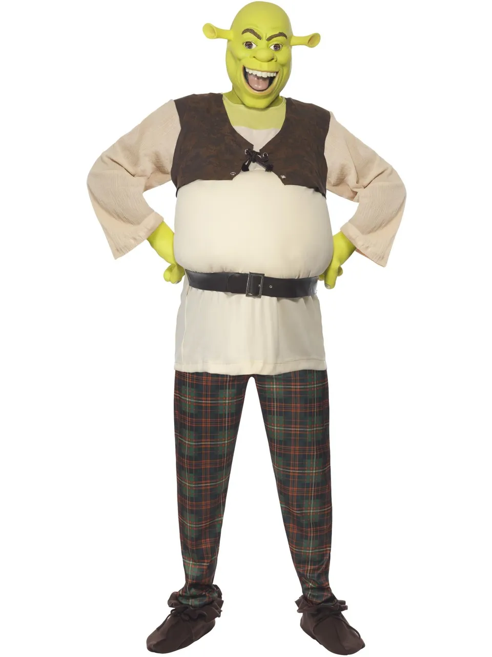 smiffys-fever-shrek-kost-m-herren-gr-n-m-l-maske image 1