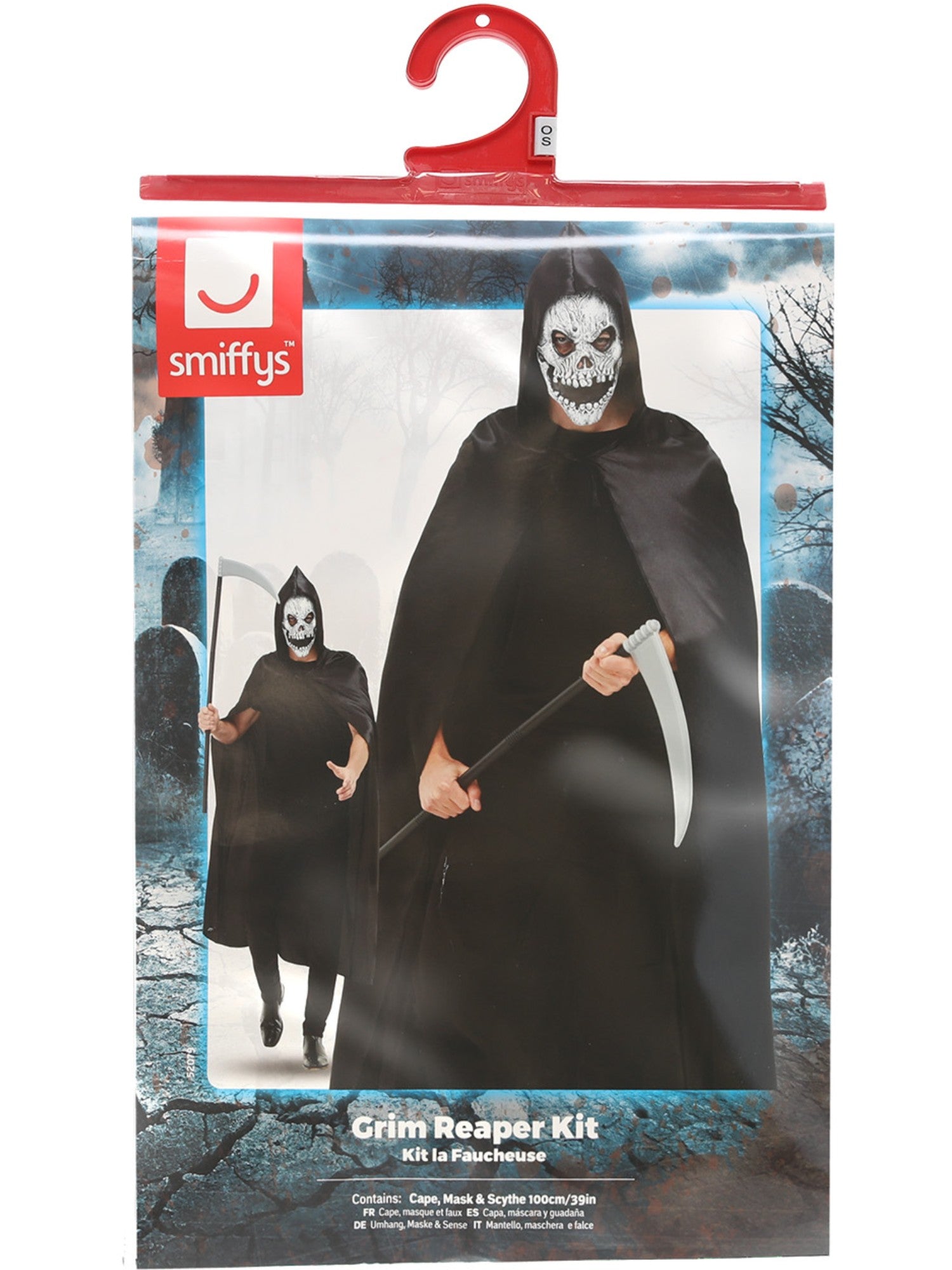 smiffys-fever-grim-reaper-kit-kost-mset-schwarz-3-teilig image 6