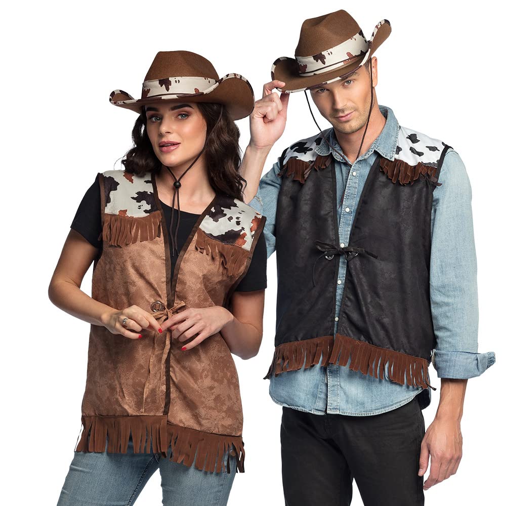boland-costumes-western-weste-m-cowboy-braun-kuhfleck image 2