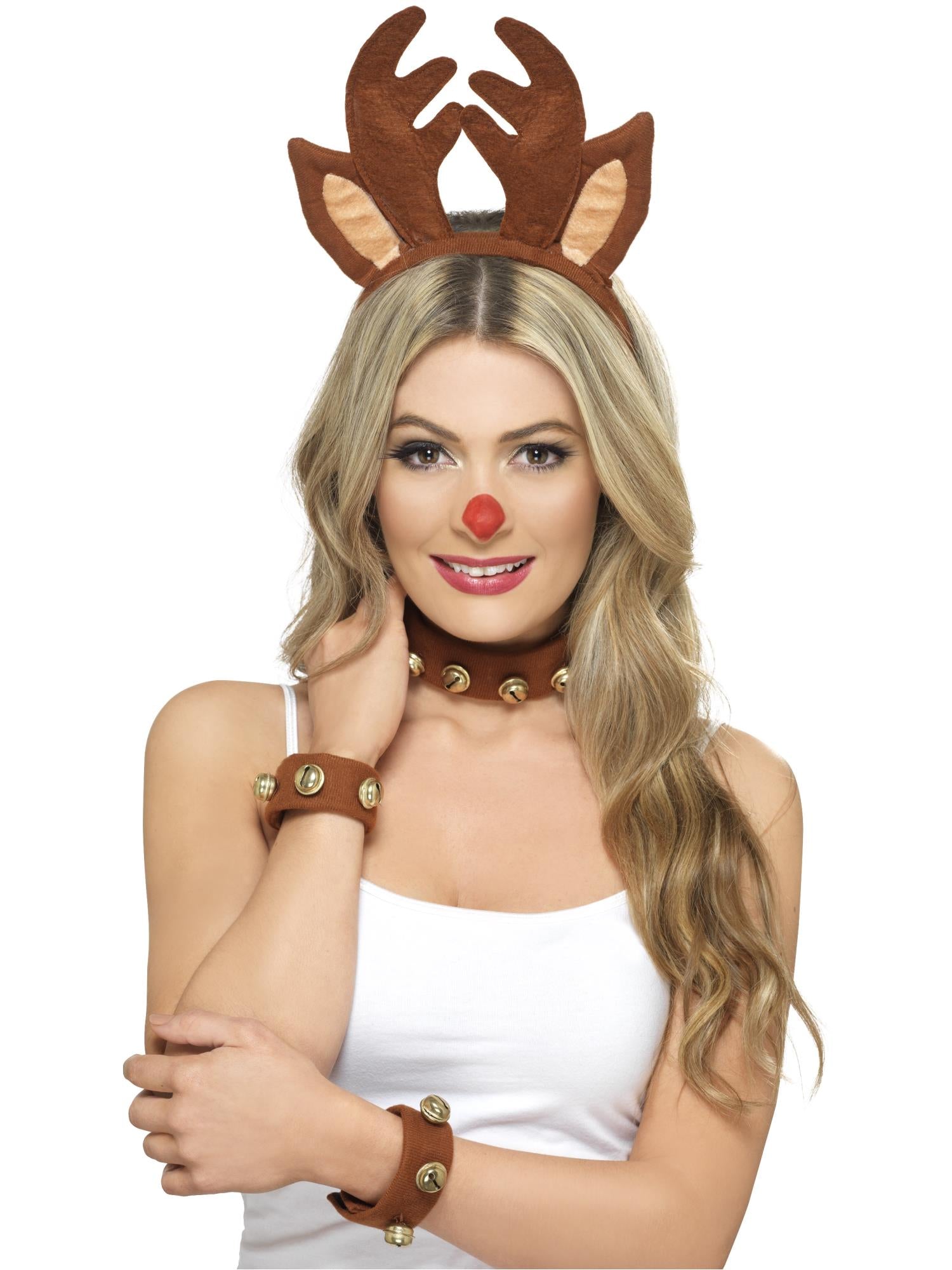 smiffys-fever-rentier-kit-braun-damen-weihnachten image 1