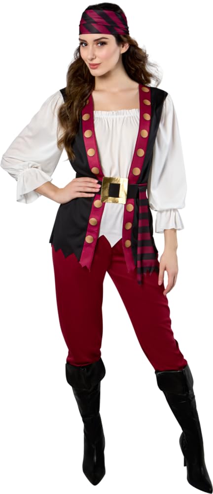 rubie-s-deluxe-lusty-pirate-kost-m-damen-piratin-kleid image 1