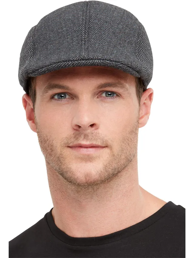 smiffys-fever-20s-flat-cap-grau-herringbone-erwachsene image 1
