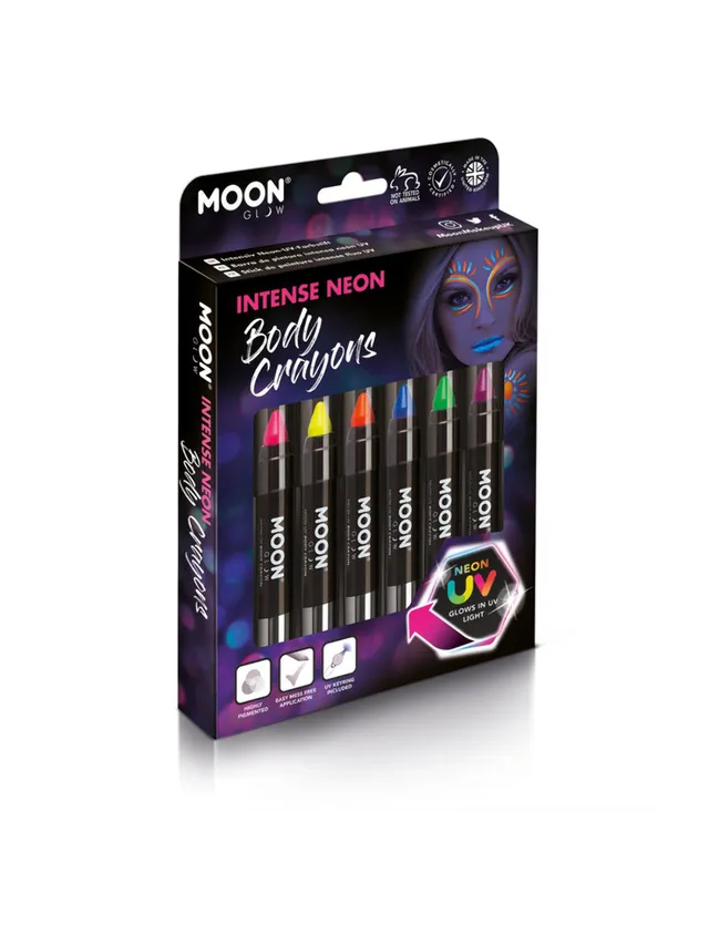 smiffys-makeup-fx-uv-bodystifte-neon-6er-set-schwarzlicht image 1