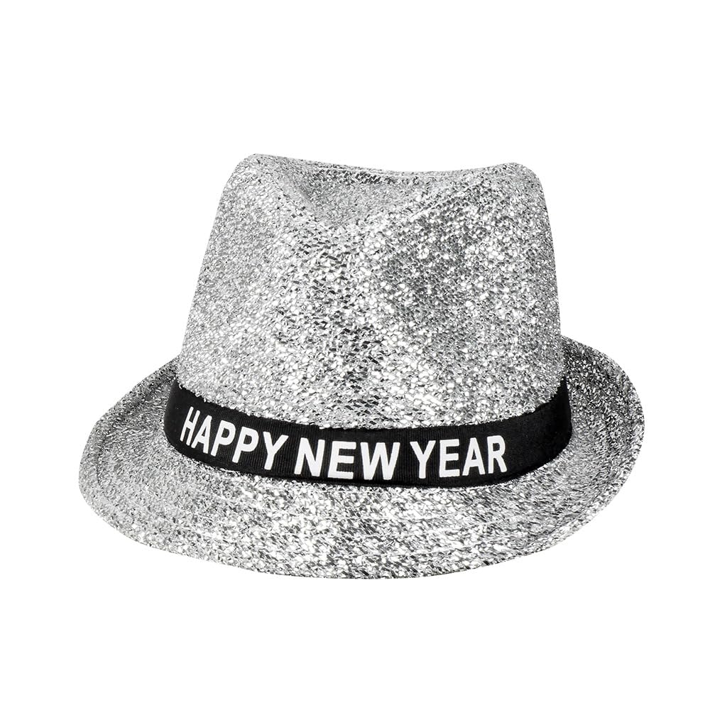 boland-headwear-happy-new-year-hut-gold-glitzer-fedora image 7