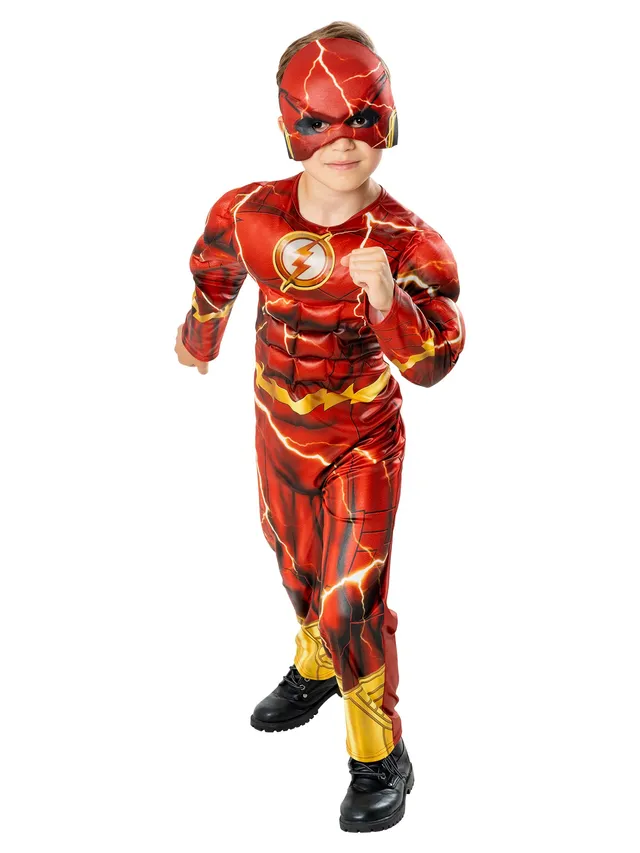 rubie-s-deluxe-the-flash-kinderkost-m-5-6-jahre-mit-maske image 1