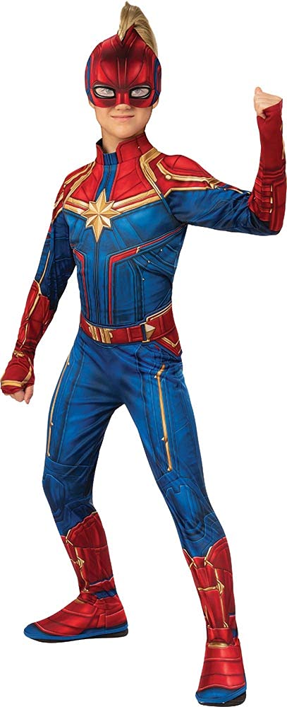 rubie-s-deluxe-kost-m-captain-marvel-klassisch-m-dchen-l-104-110 image 2
