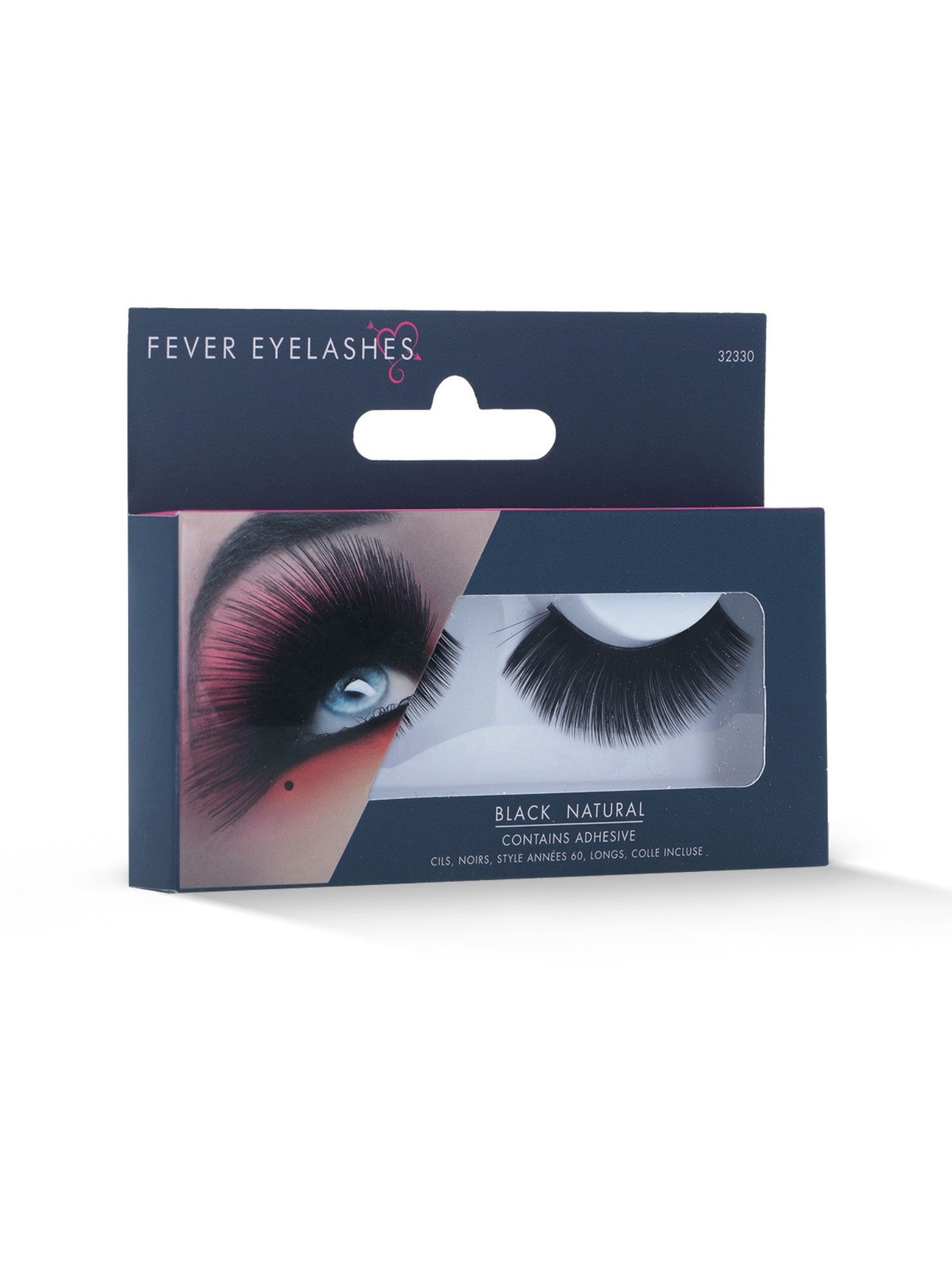 smiffys-fever-falsche-wimpern-60s-schwarz-lang-mit-kleber image 2