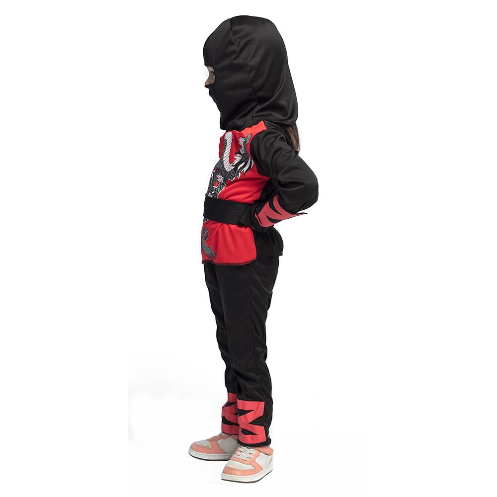 boland-ninja-warrior-kinderkost-m-3-4-jahre-rot-mit-drache image 4