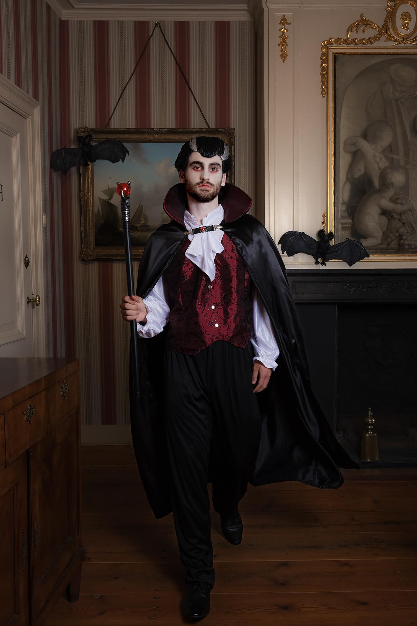 boland-wigs-vampir-per-cke-erwachsene-wei-schwarz-kurz image 5