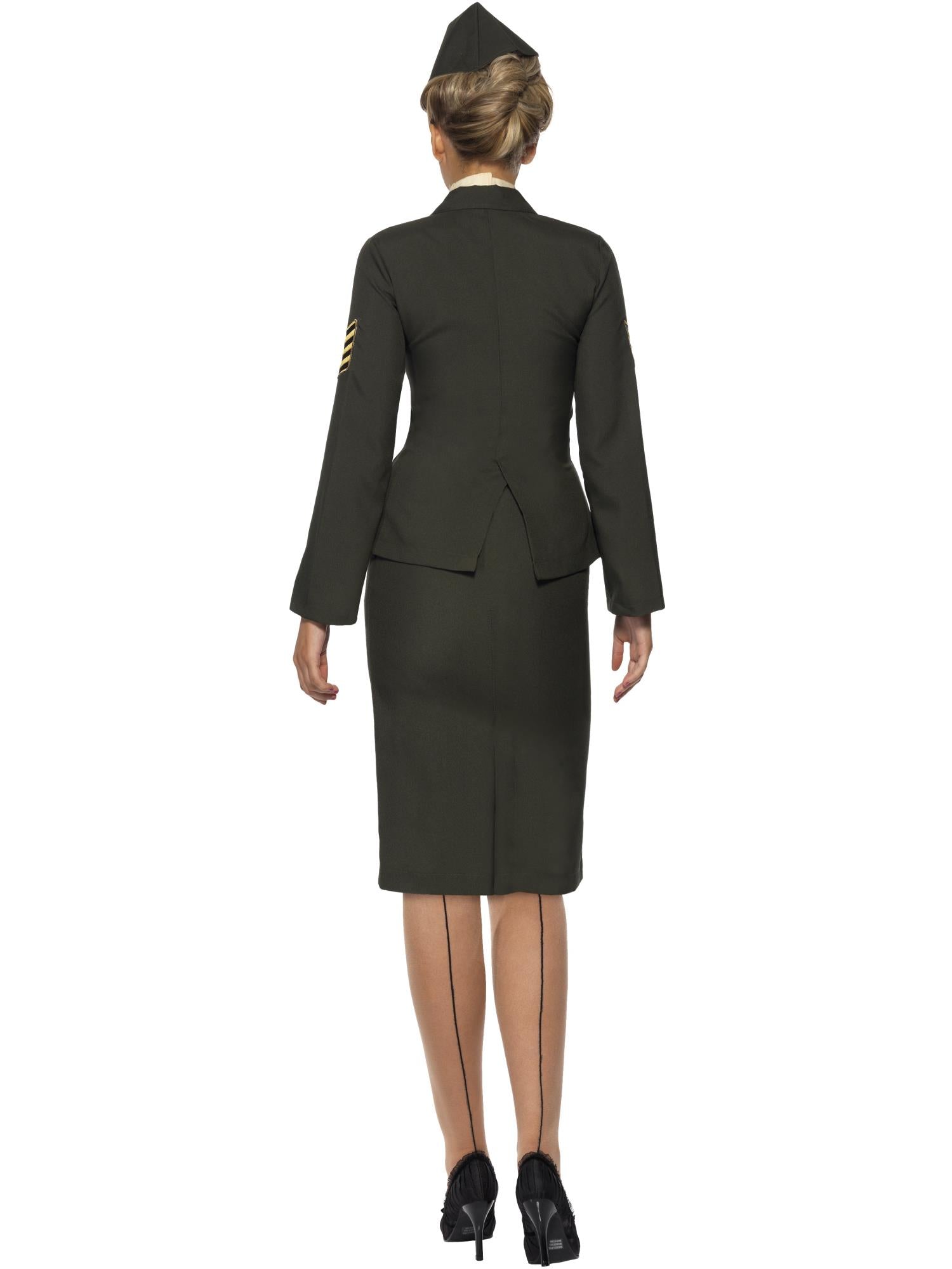 smiffys-fever-wartime-officer-kost-m-damen-gr-n-gr-s image 2