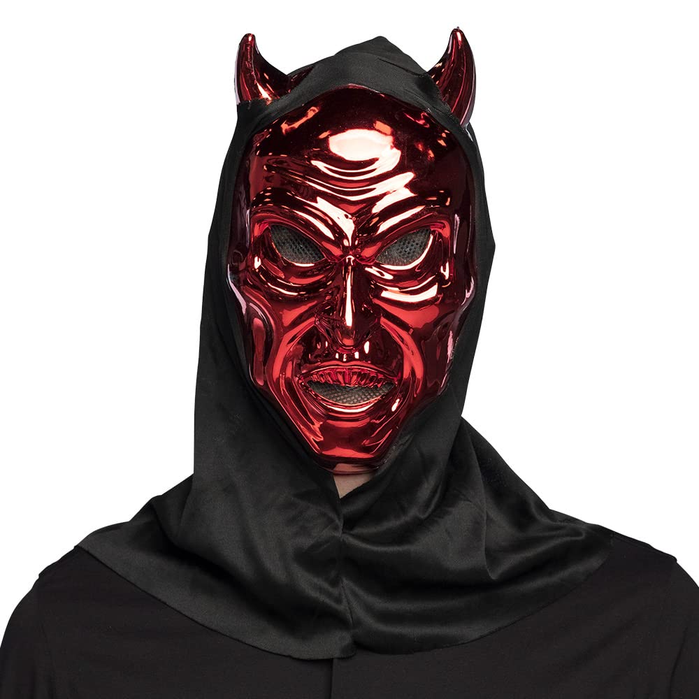 boland-verspiegelte-maske-mit-kapuze-rot-halloween image 1