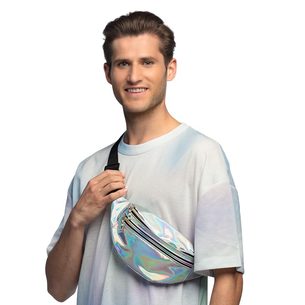 boland-retro-g-rteltasche-bauchtasche-silber-holografisch image 3