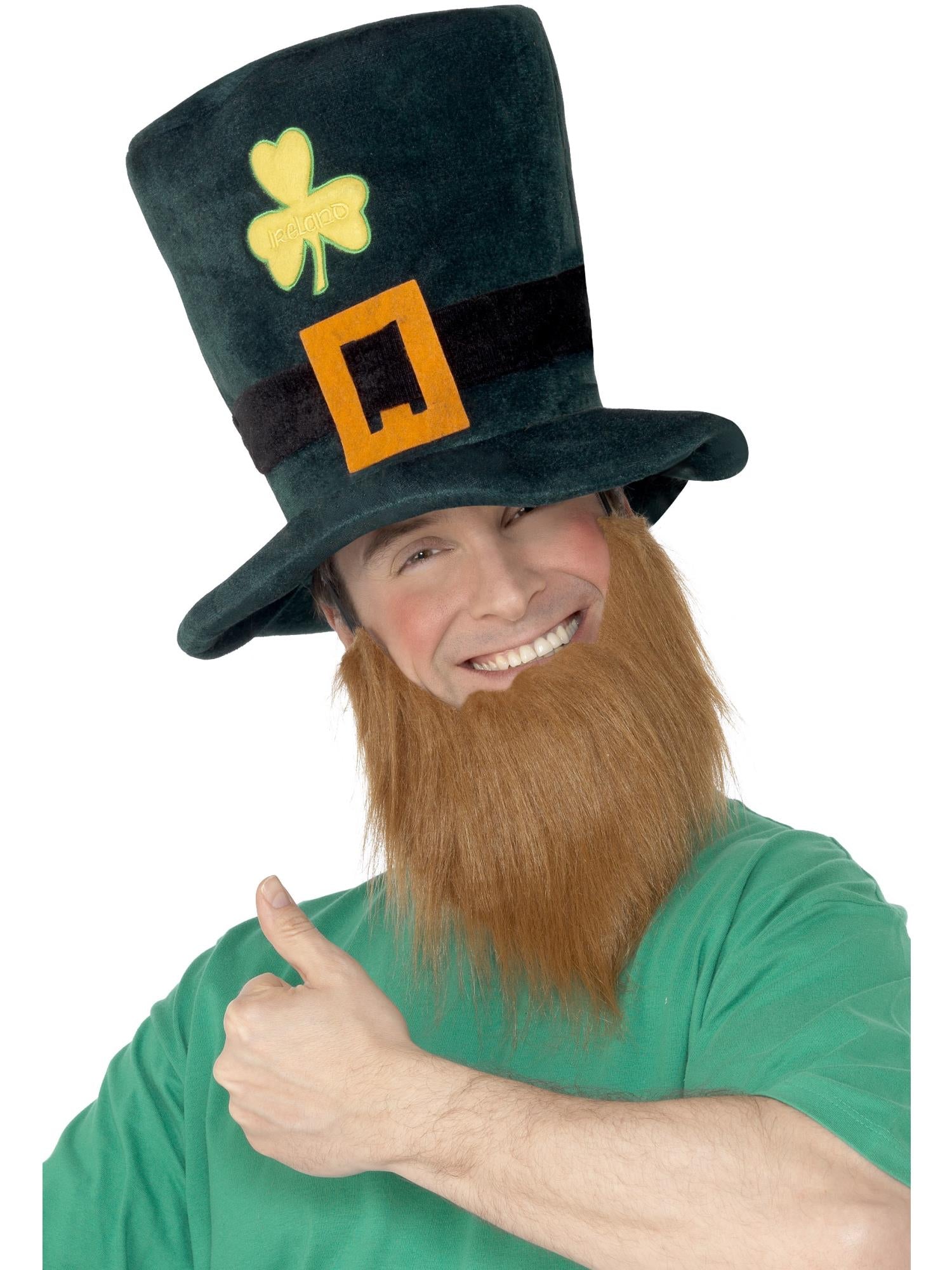 smiffys-fever-leprechaun-hut-gr-n-mit-bart image 2