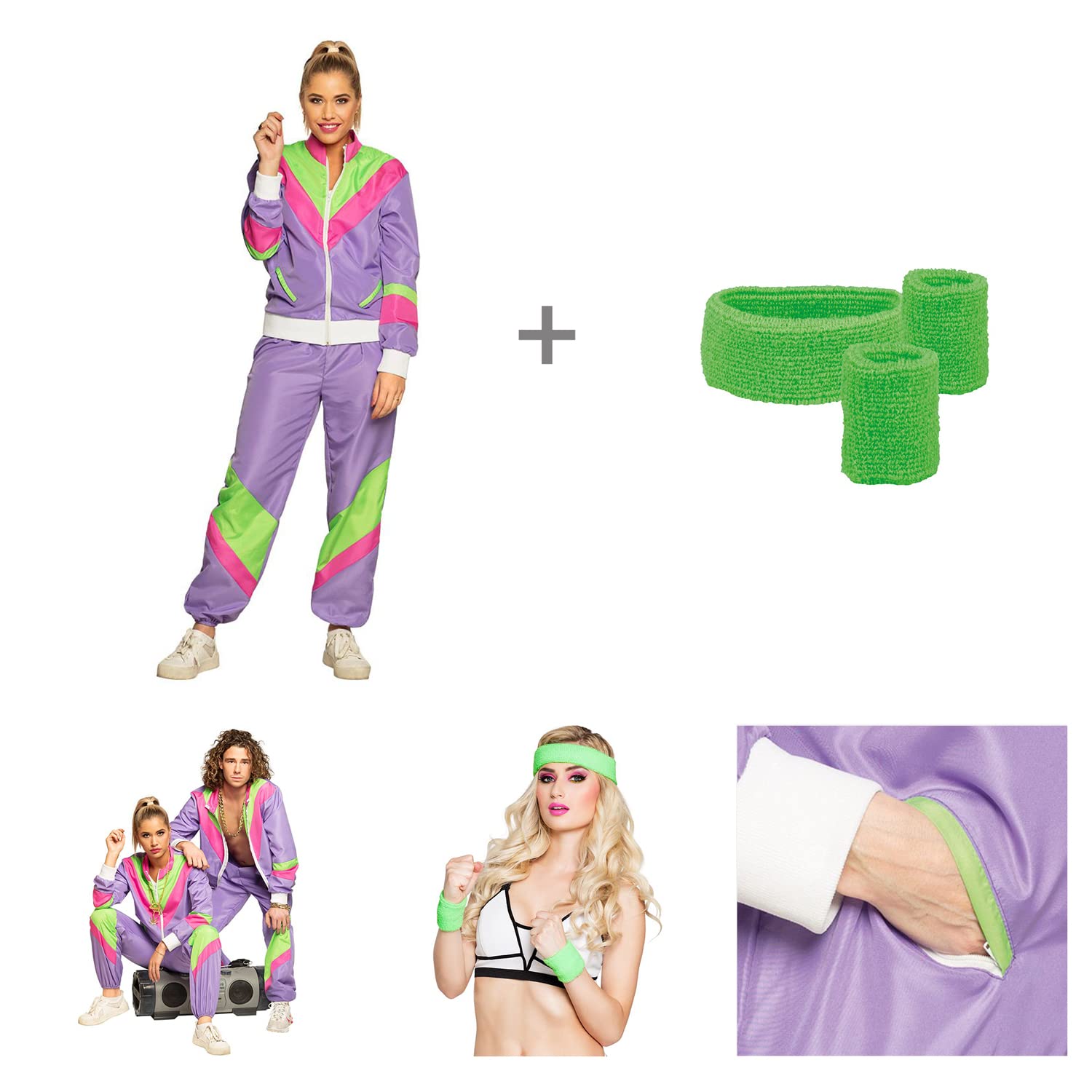 boland-retro-tracksuits-trainingsanzug-m-lila-gr-n-damen image 2
