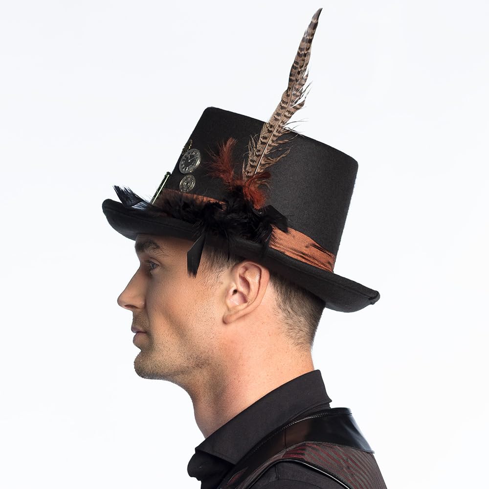 boland-headwear-steampunk-hut-plumepunk-59-cm-schwarz image 4