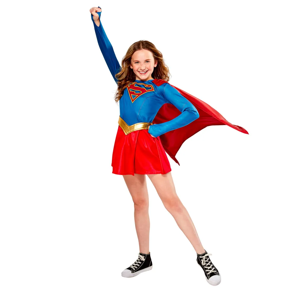 rubie-s-deluxe-supergirl-kost-m-kleid-kinder-gr-e-s-3-4-jahre image 1