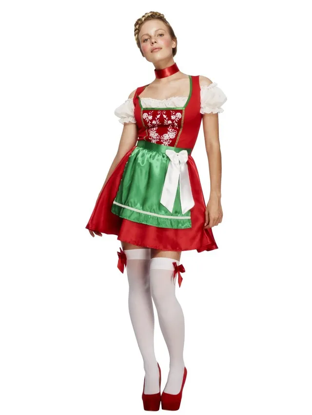 smiffys-fever-christmas-dirndl-kost-m-damen-m-rot image 1