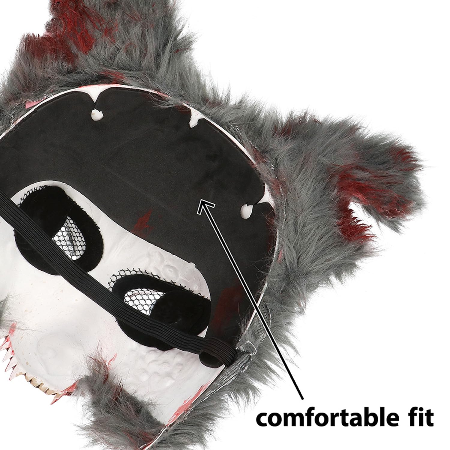 boland-72347-tiermaske-blutiger-werwolf-halbmaske-pl-sch image 5